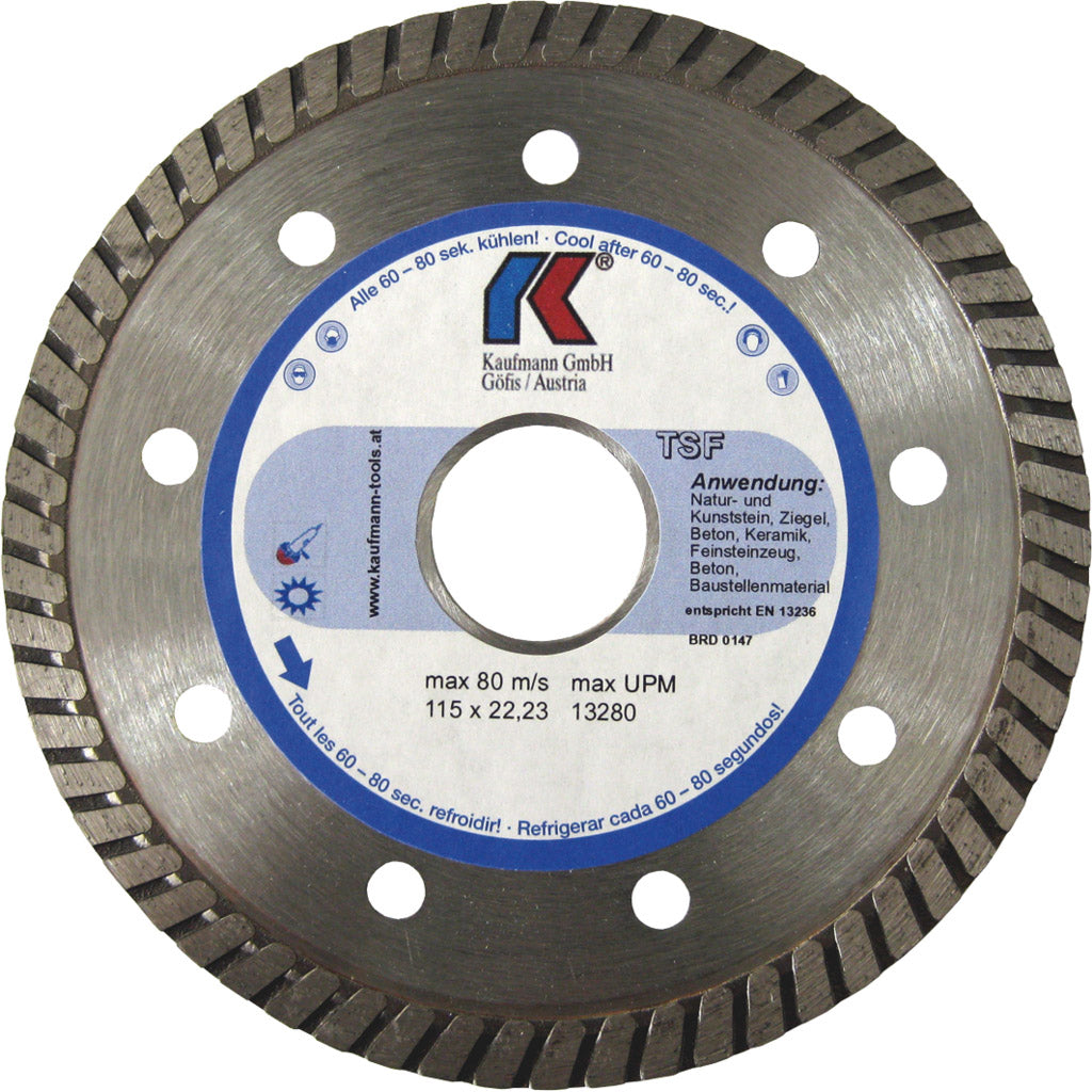 Diamanttrennscheibe für Trockenschnitt