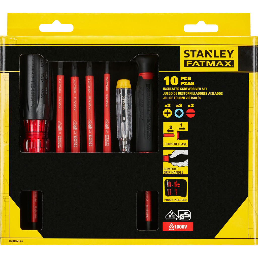 FatMax® Multi-Bit Screwdriver Set 1,000 V, 10 pcs.