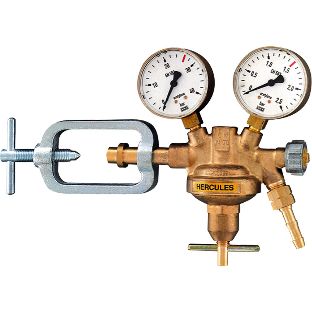 Cylinder pressure regulator for flammable gases / 200 bar