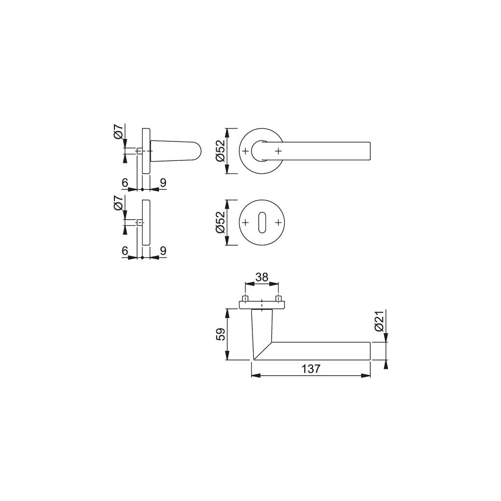 Door handle set model Amsterdam