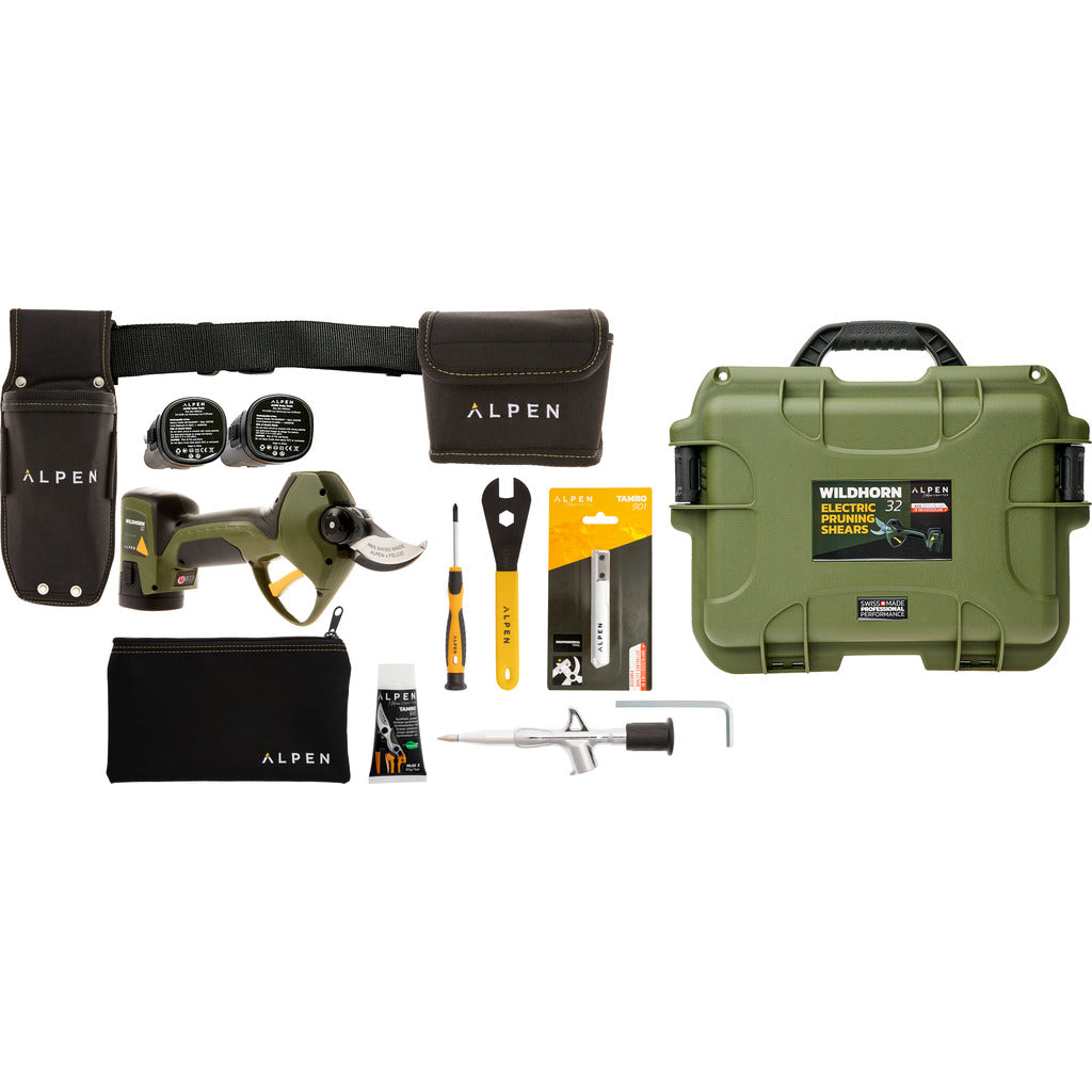 ALPEN Elektrische Gartenschere WILDHORN 32 / Set