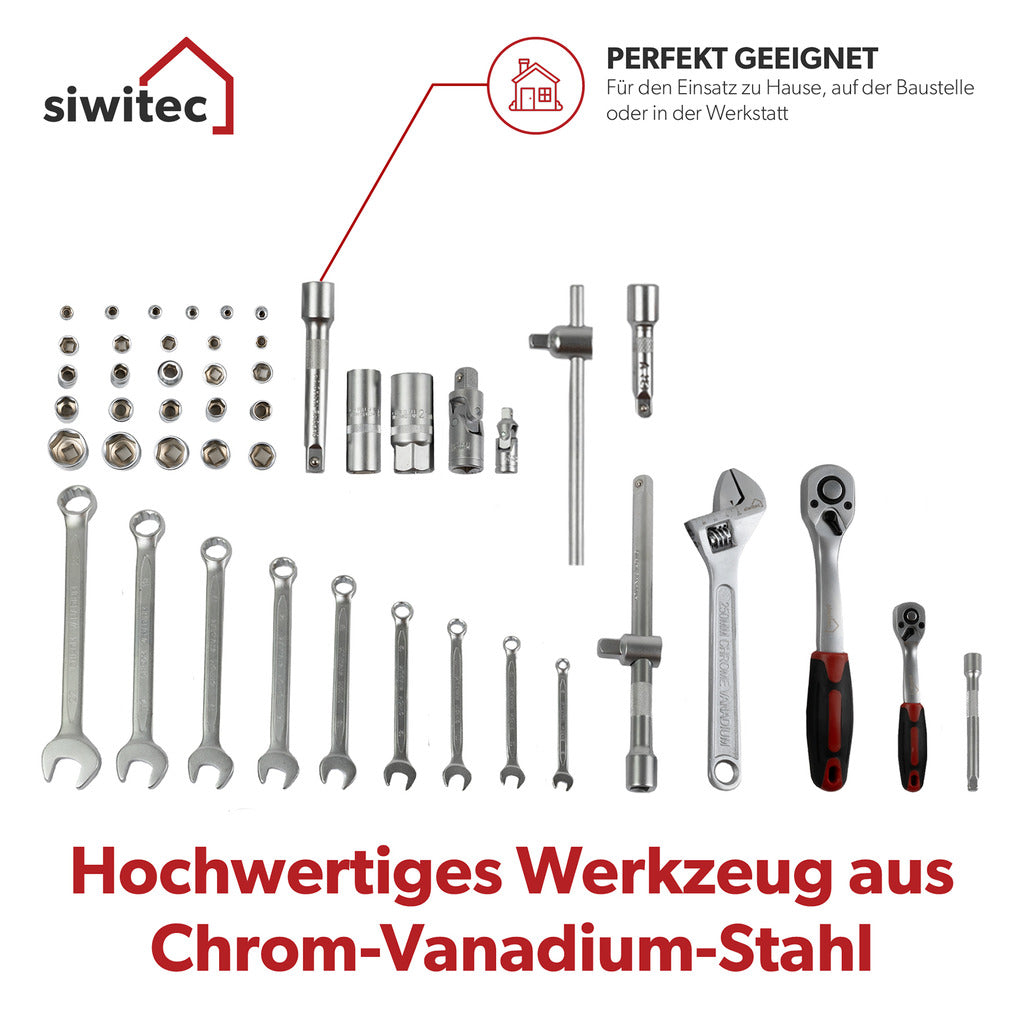 Siwitec tool case / tool CRV / filled / 139 pieces