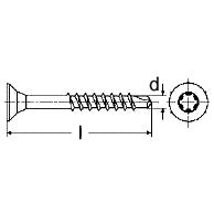 Vite truciolare testa svasata Torx 7 con vite autoforante