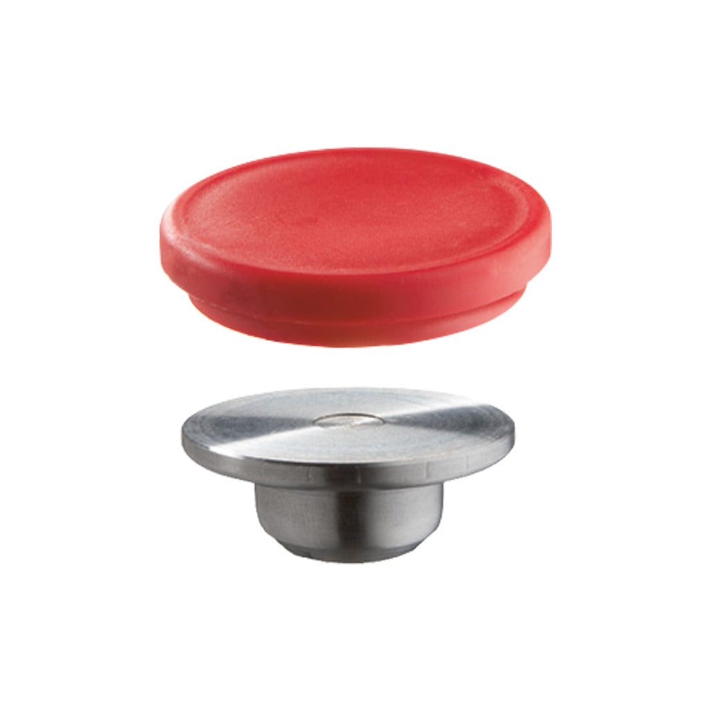 Pressure plate with protective cap / replaceable