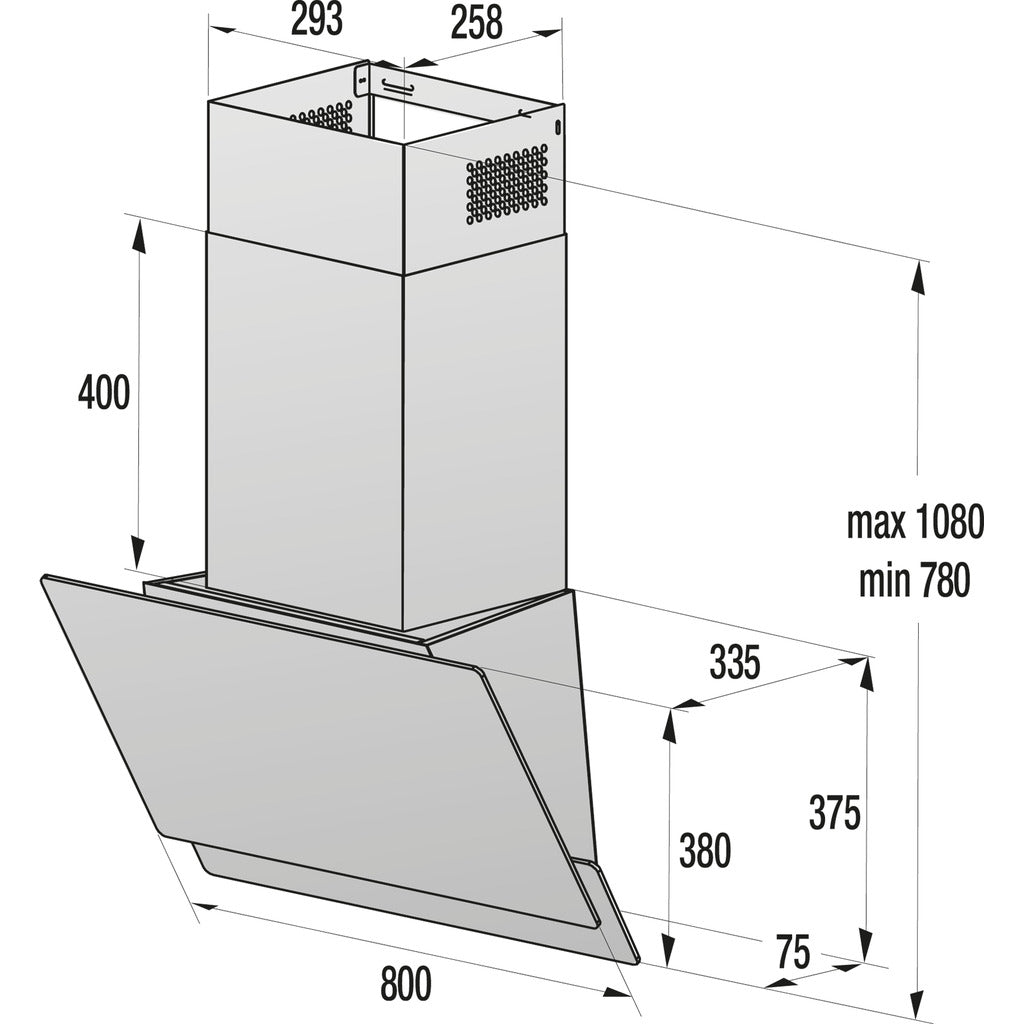 Chimney extractor hood G400 WHI849EB