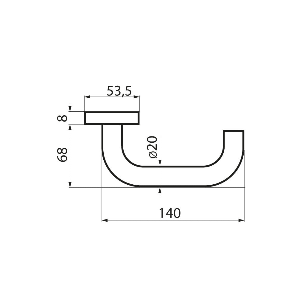 Door handle set model EST. ZG FS 41