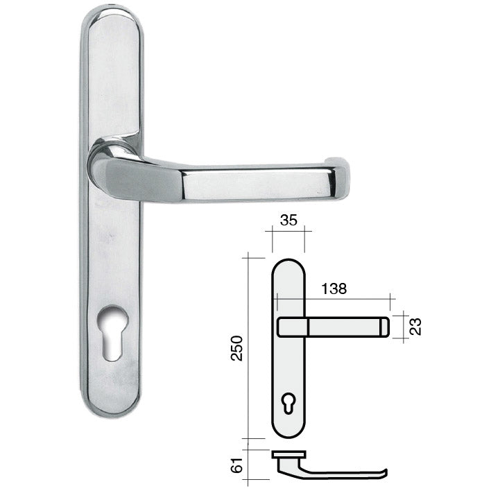 Maniglia - metà set standard DIN