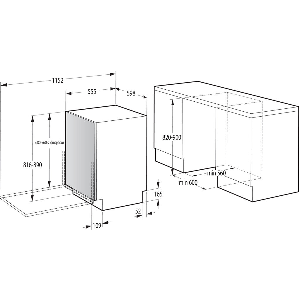Lavastoviglie completamente integrata G600 GV673A65