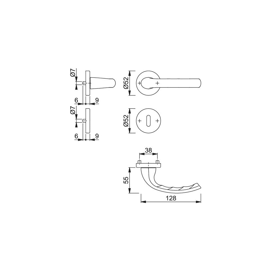 Door handle set model Tokyo