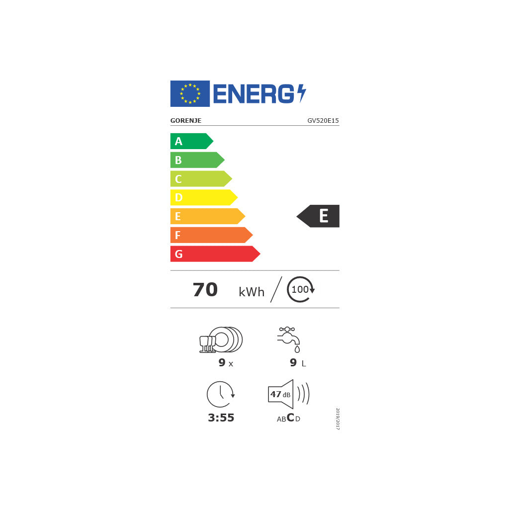 Lavastoviglie completamente integrata GV520E15