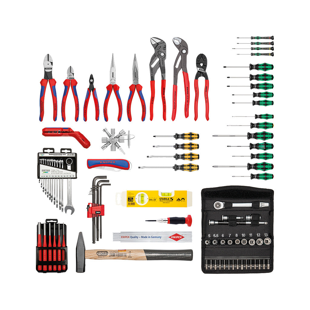 Valigetta portautensili Knipex "Robust45 Move" per meccanica / 82 pezzi