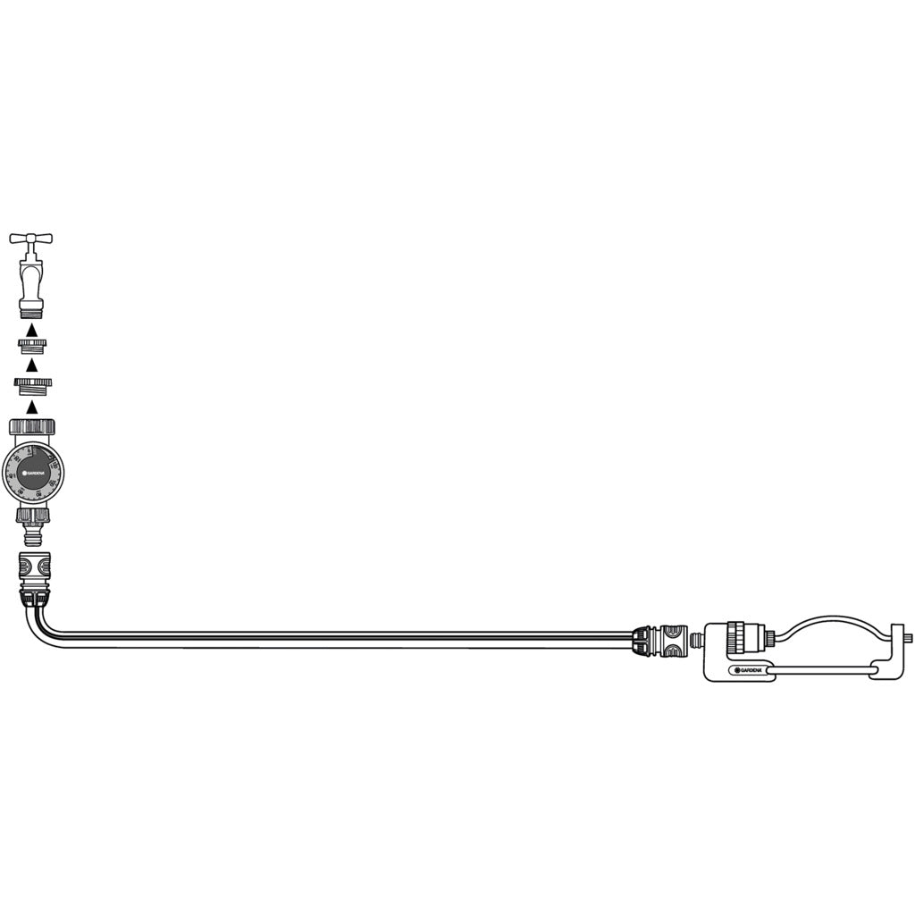 Gardena Viereckregner-Set Aqua S