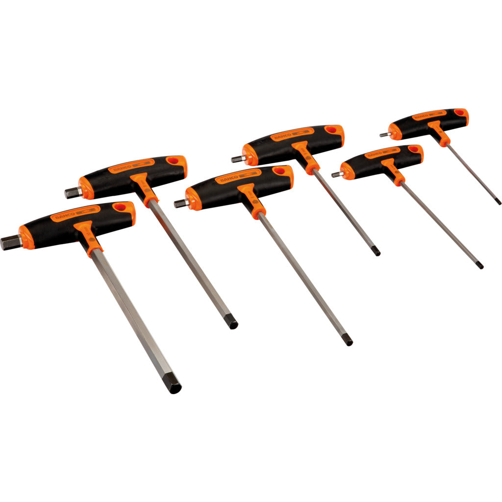 Screwdriver set with T-handle / 6 pieces / hexagon socket