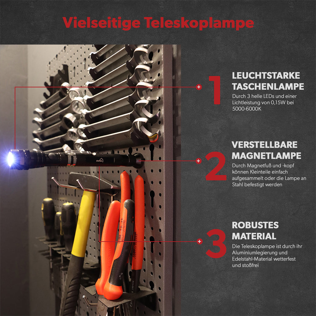 Siwitec telescopic LED flashlight