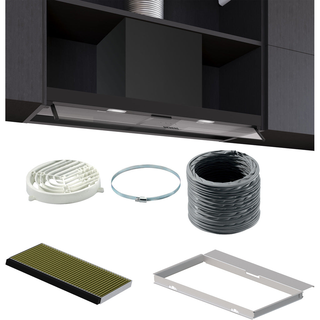 Cappa aspirante + kit di ricircolo Clean Air iQ300 LJ95BCSET