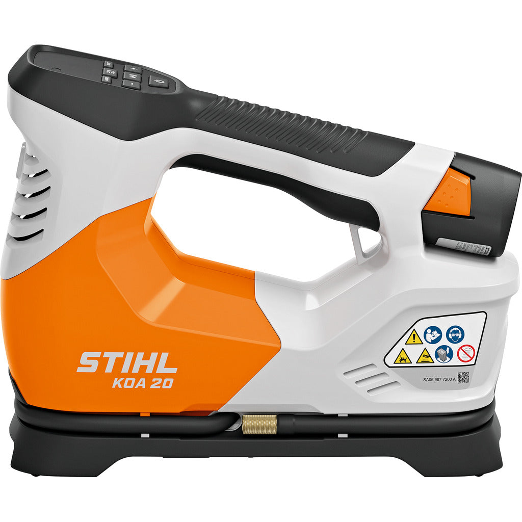 Stihl KOA 20 cordless compressor with AS 2 battery and charger