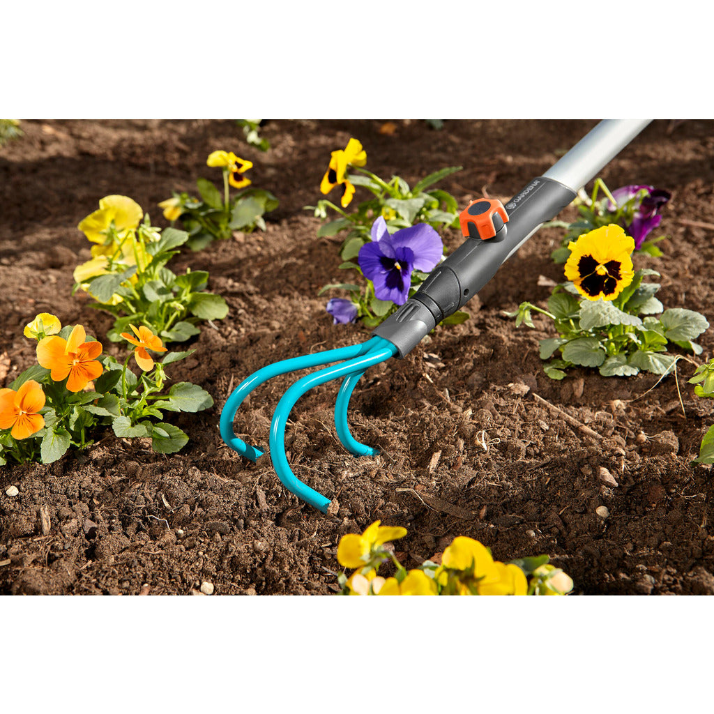 Gardena combisystem complete package (joint scraper + rake + cultivator + handle)