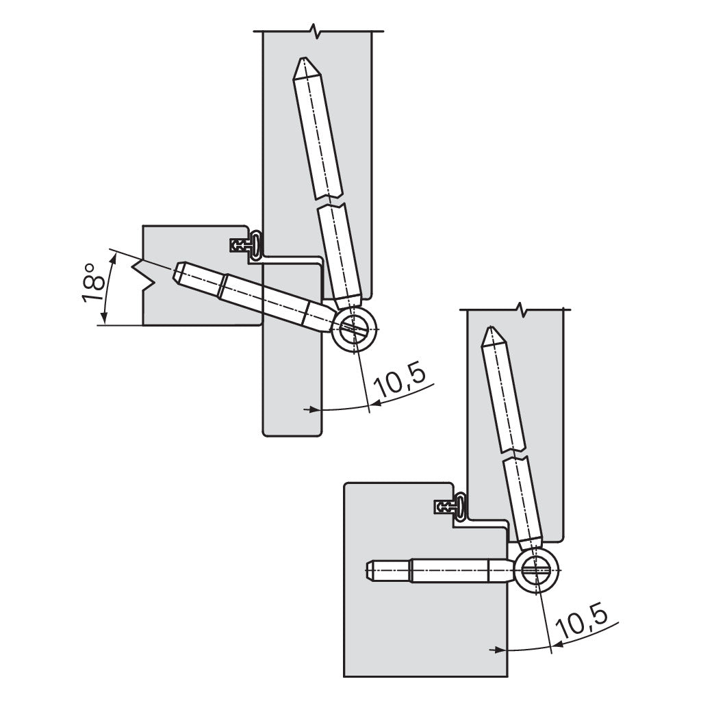 Drill-in hinge 40H-18-009