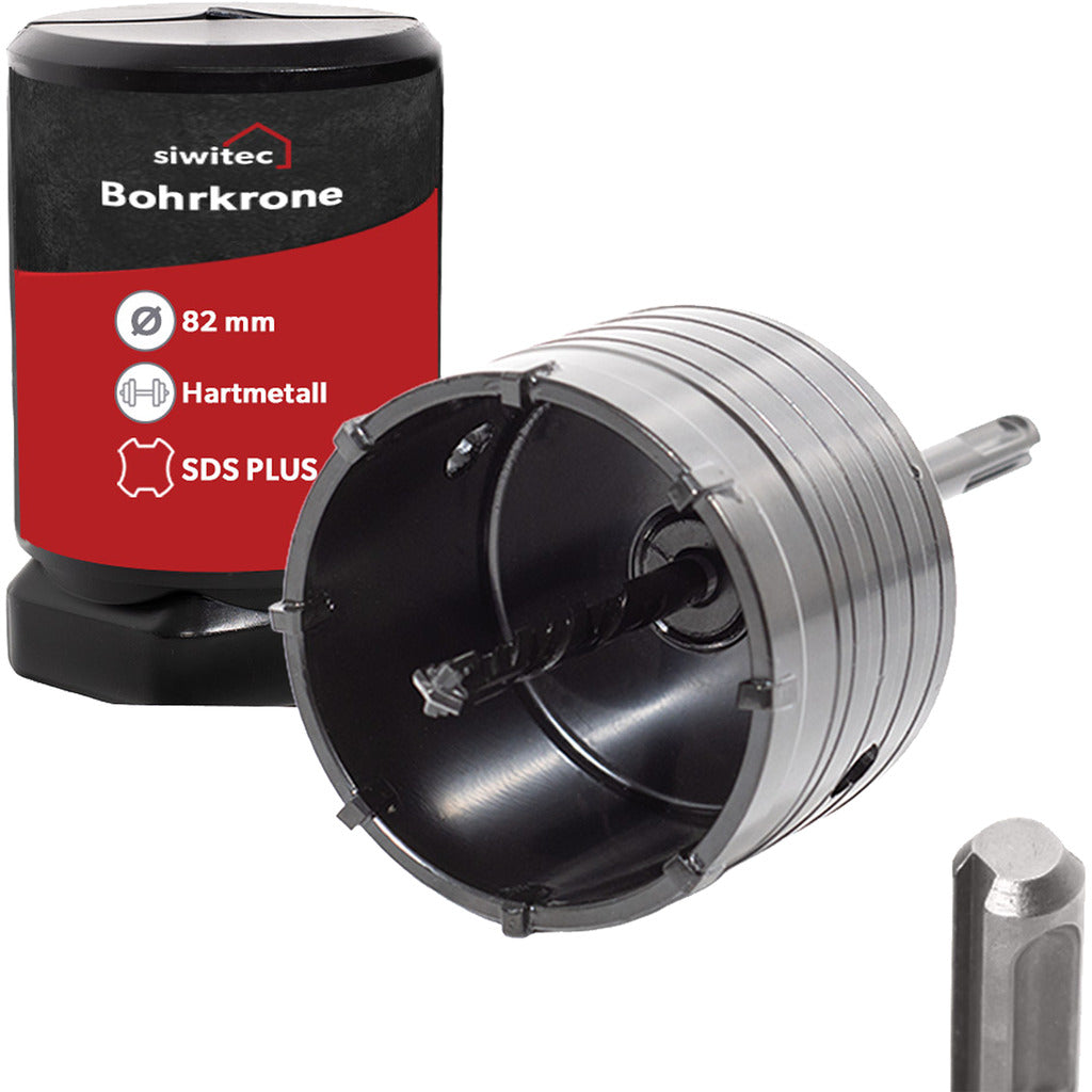 Siwitec SDS Plus Hartmetall Bohrkrone 82 mm