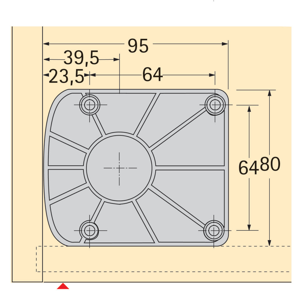 Gliders for base adjustment foot Correct