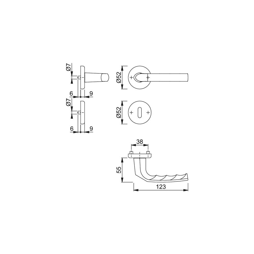 Door handle set model Birmingham
