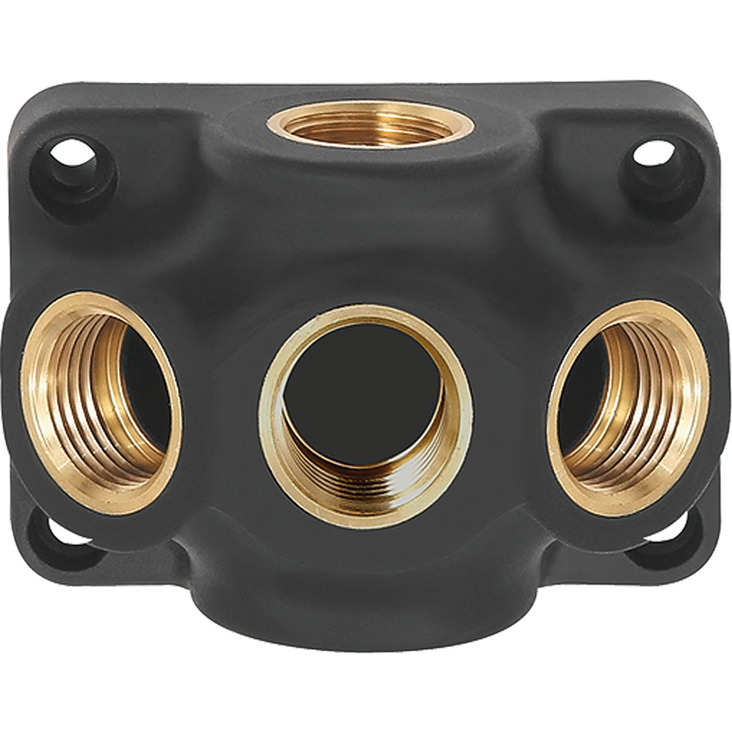 Distributore passante con filettatura passante, PN 15