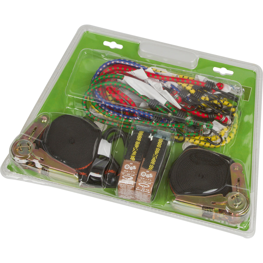 12-piece holding and lashing strap set