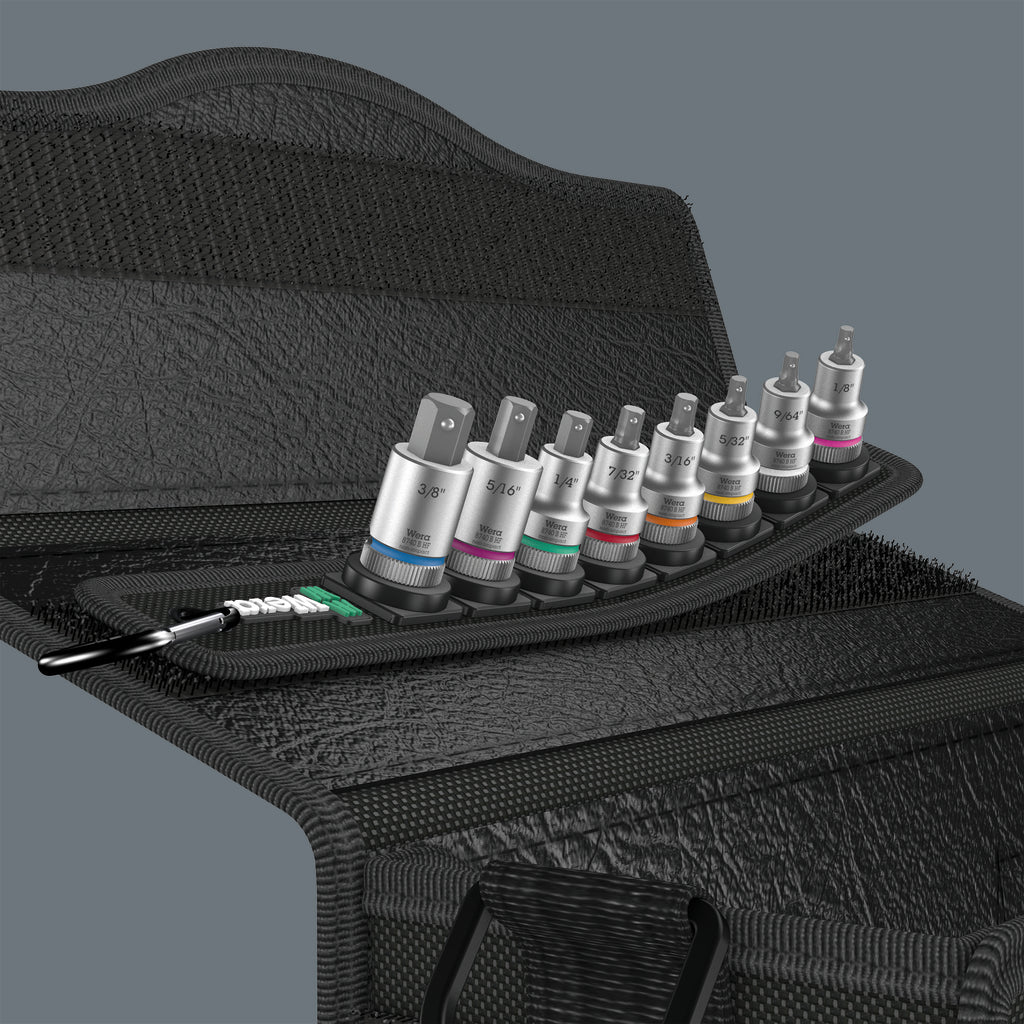 Set di bussole Zyklop, esagono incassato, Belt B Imperial, 1/8 pezzi, funzione di ritegno, 3/8", pollici