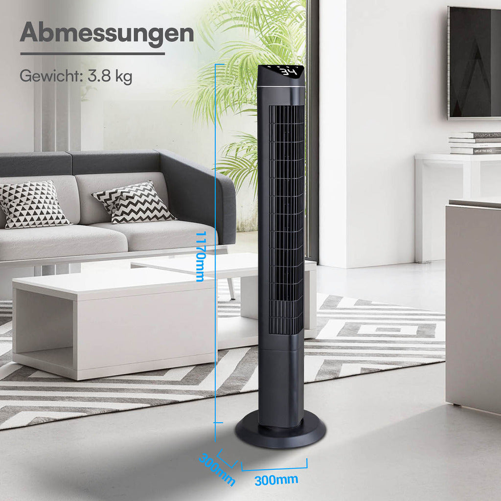 BE COOL Turmventilator mit Fernbedienung