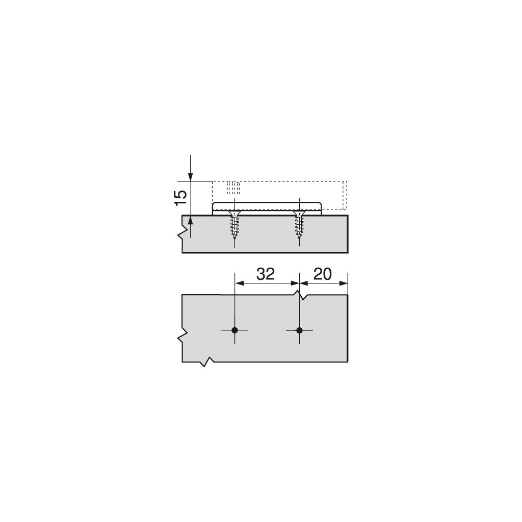 BLUMOTION adapter plate straight