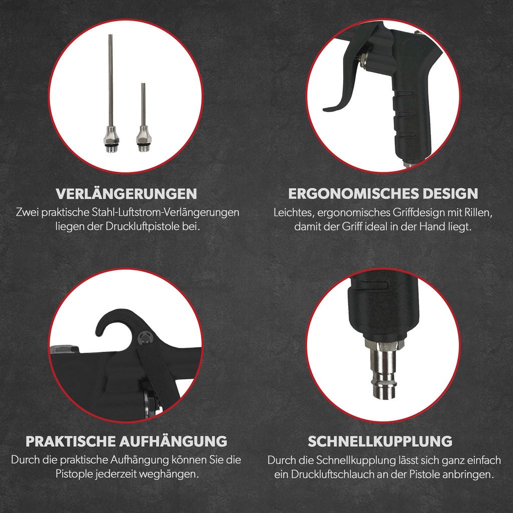 Siwitec compressed air gun with extension