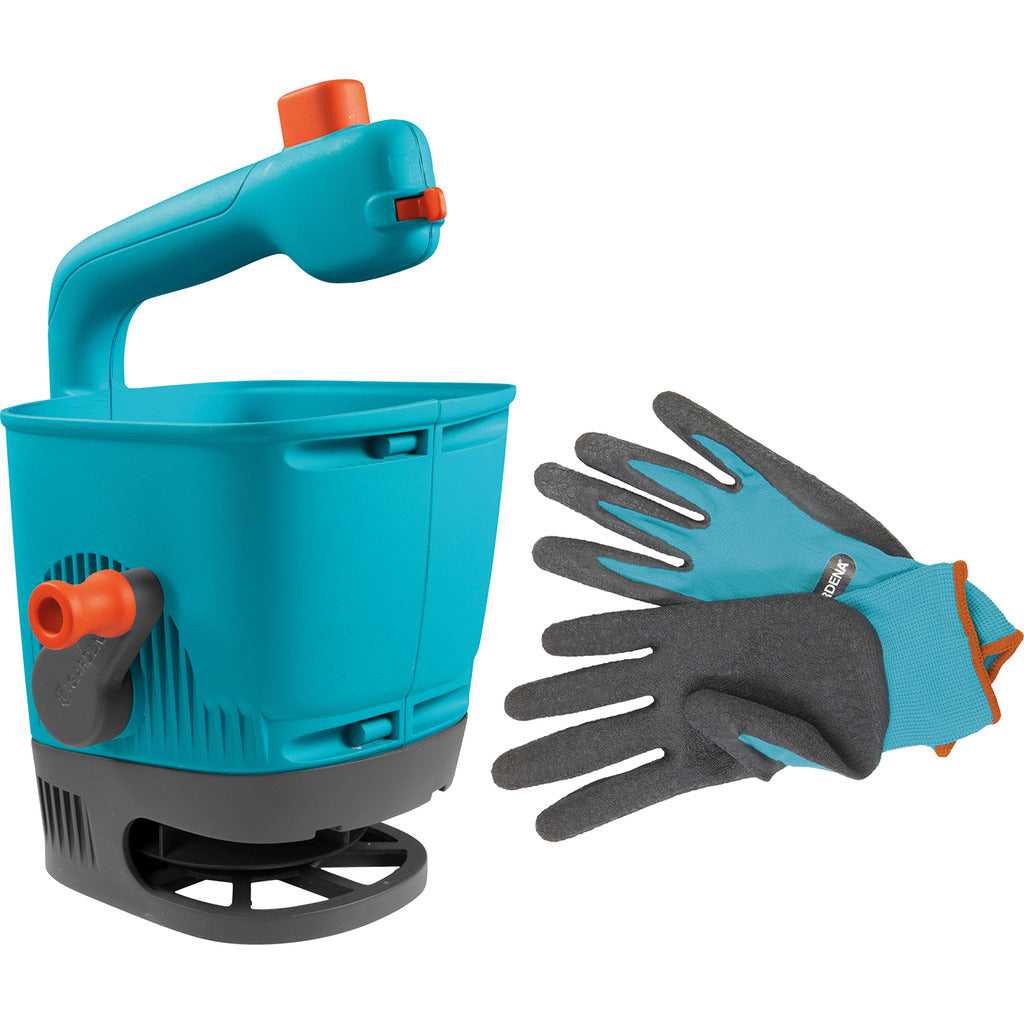 Set di spargitori manuali M con guanti inclusi