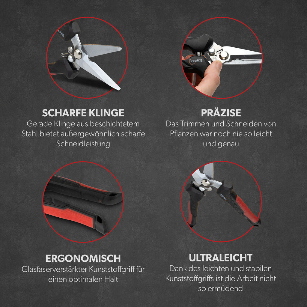 Siwitec garden shears with straight blade SG-12