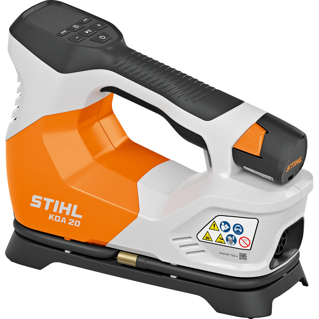 Stihl KOA 20 cordless compressor with AS 2 battery and charger