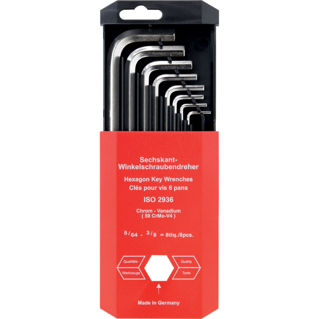 Hexagon key set in American inch sizes 5847