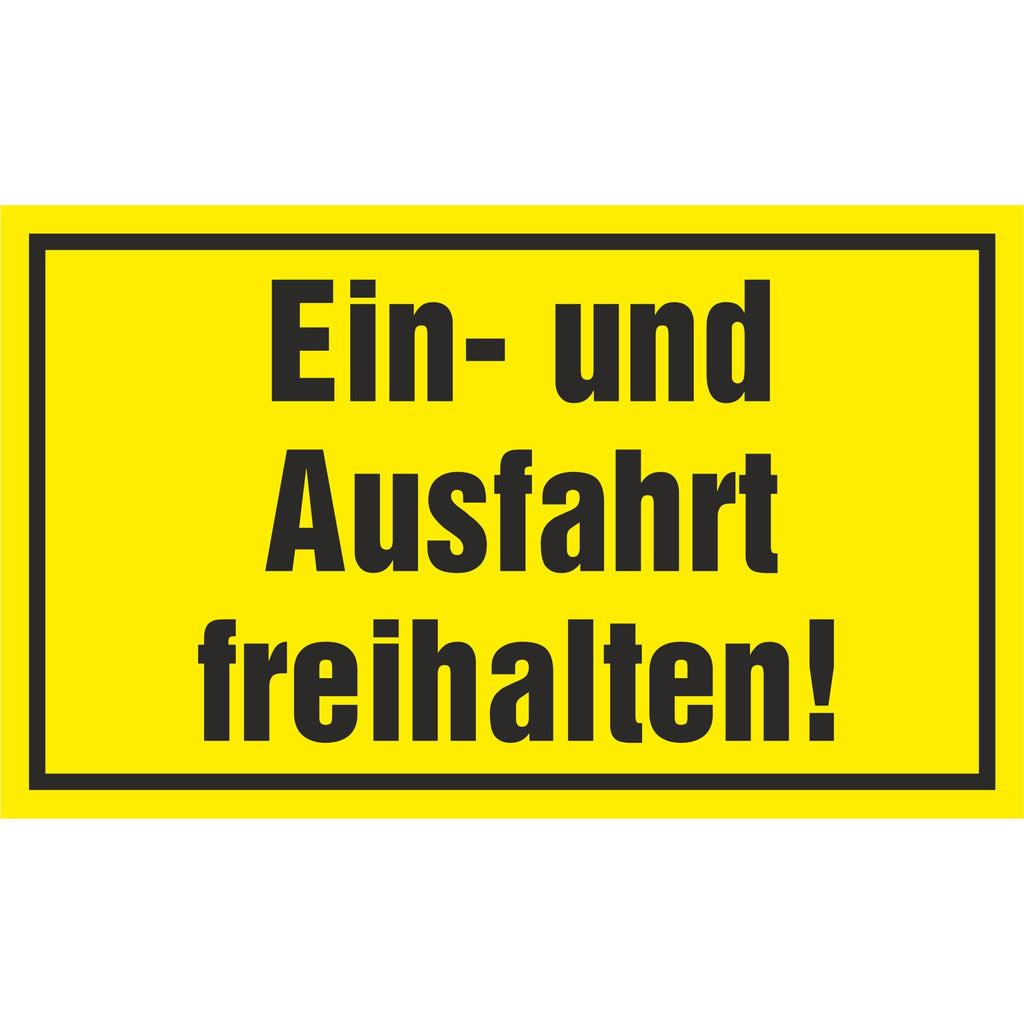 Cartello - Tenere liberi l'ingresso e l'uscita!