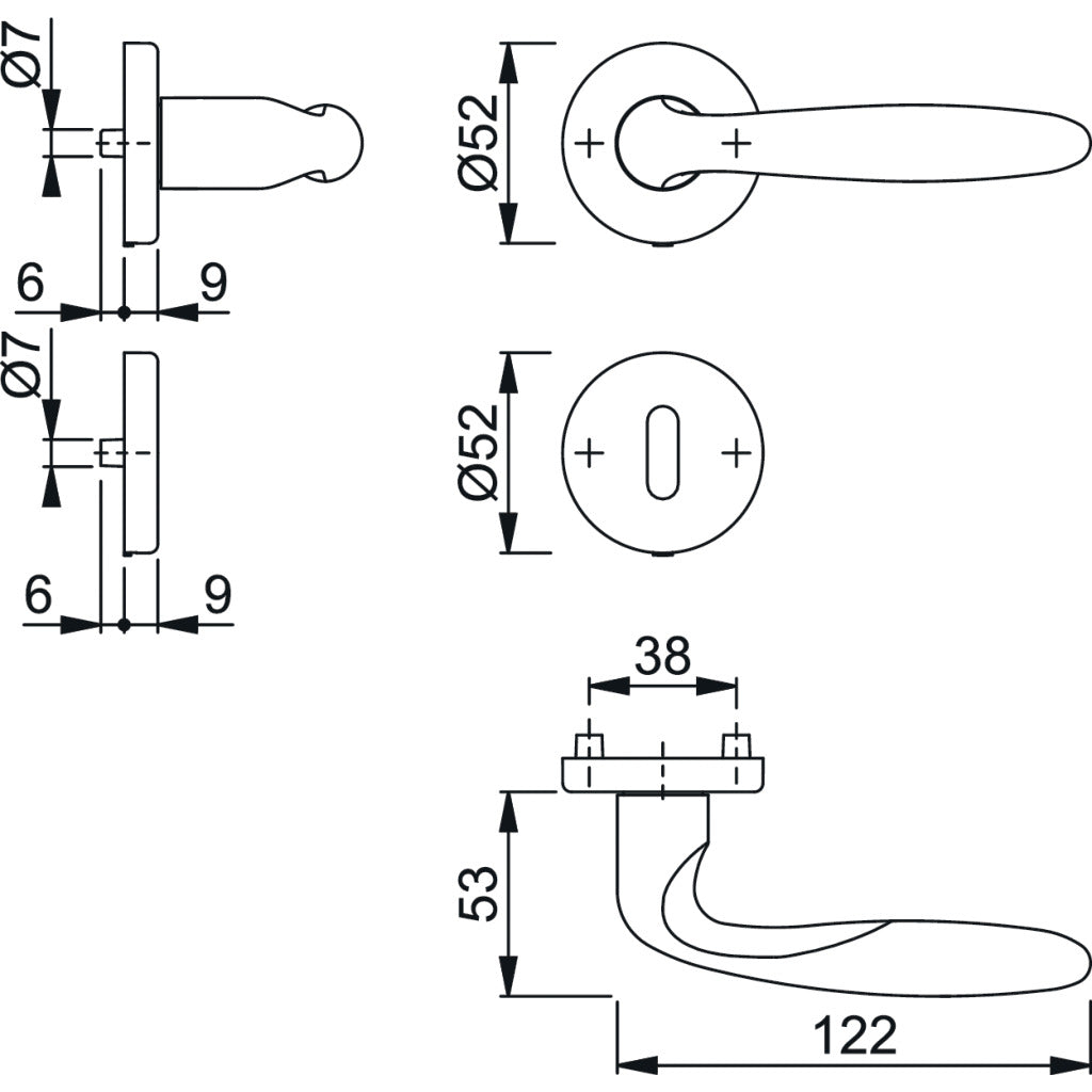 Door handle set model Verona