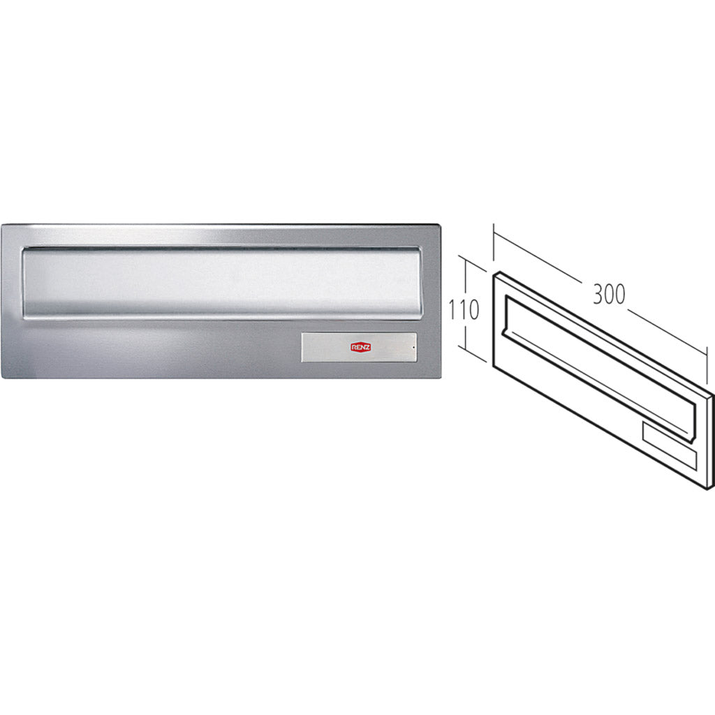 Aluminium-Frontplatte mit Einwurfklappe