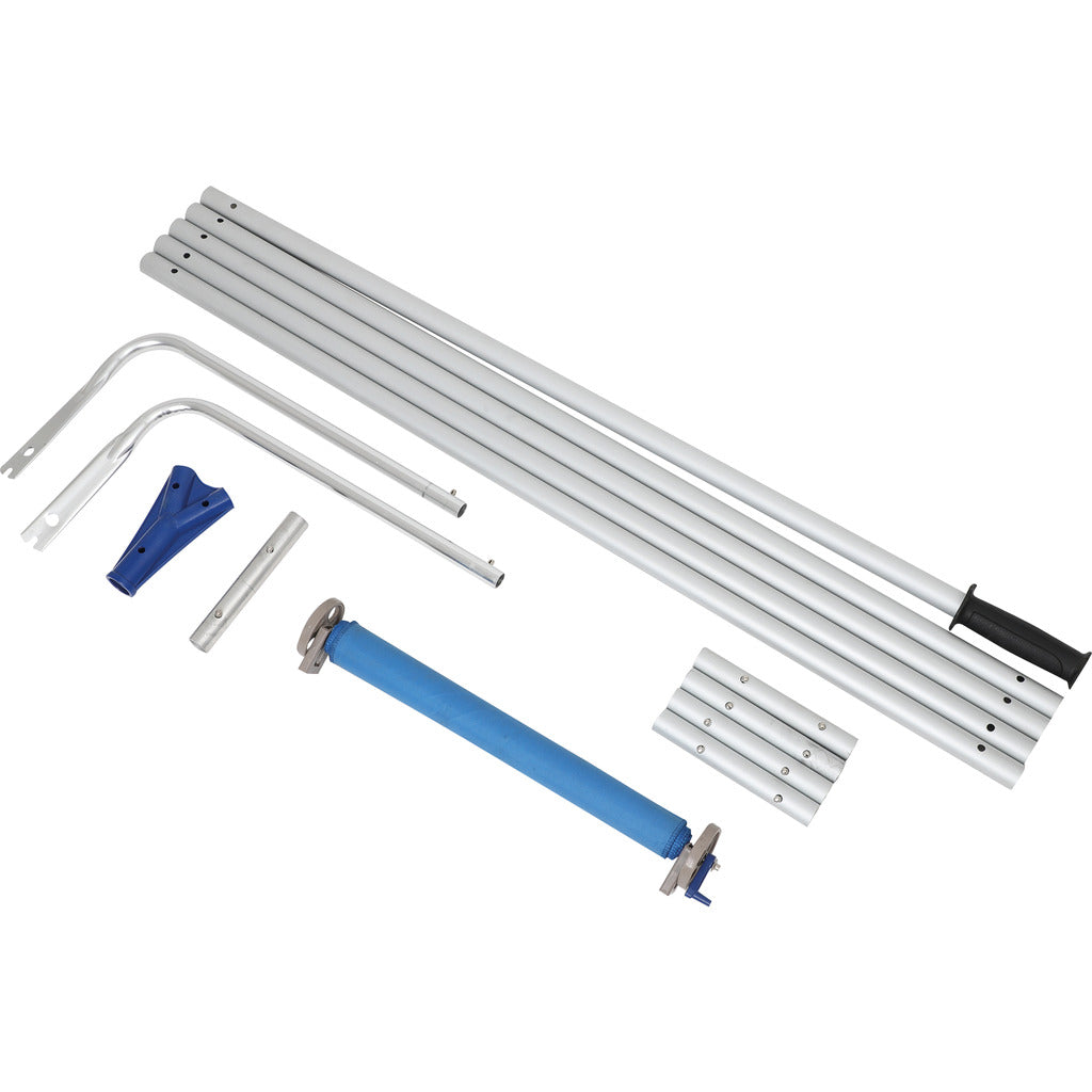 Snow rake with aluminum handle