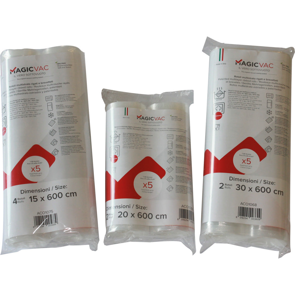 Vacuum rolls with longitudinal grooves