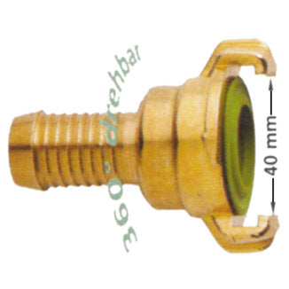 Rotatable brass hose piece