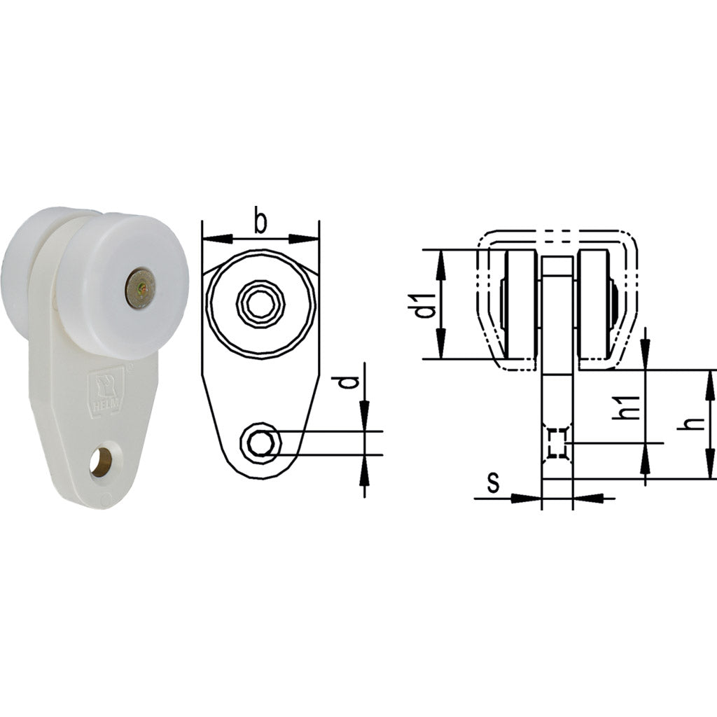 Curtain roller without ball bearing 45/31