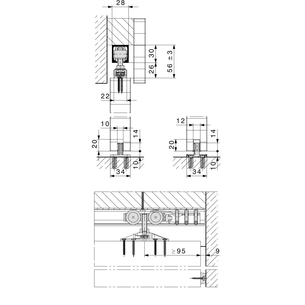 Fitting set HAWA-Junior 40/Z