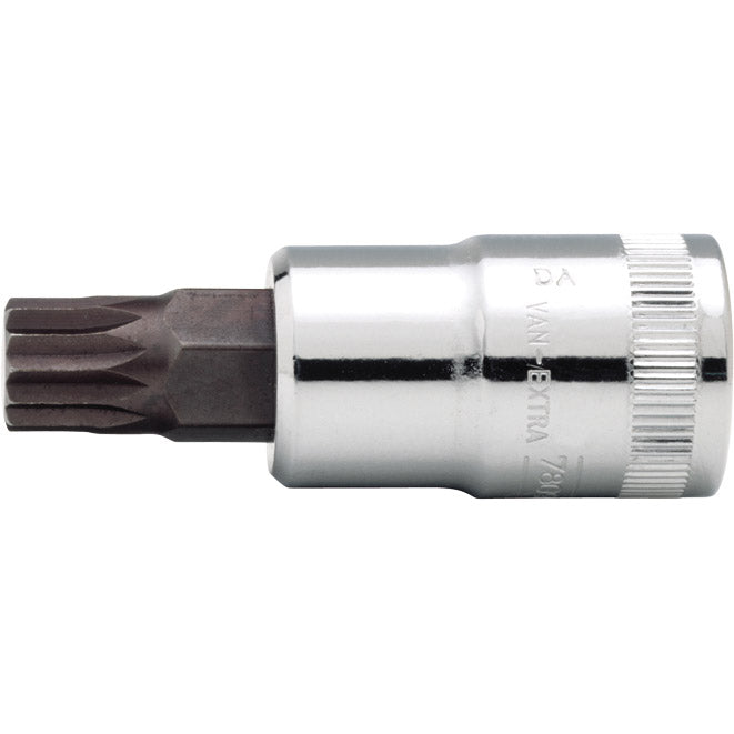 Socket wrench insert for internal multi-tooth screws (XZN)