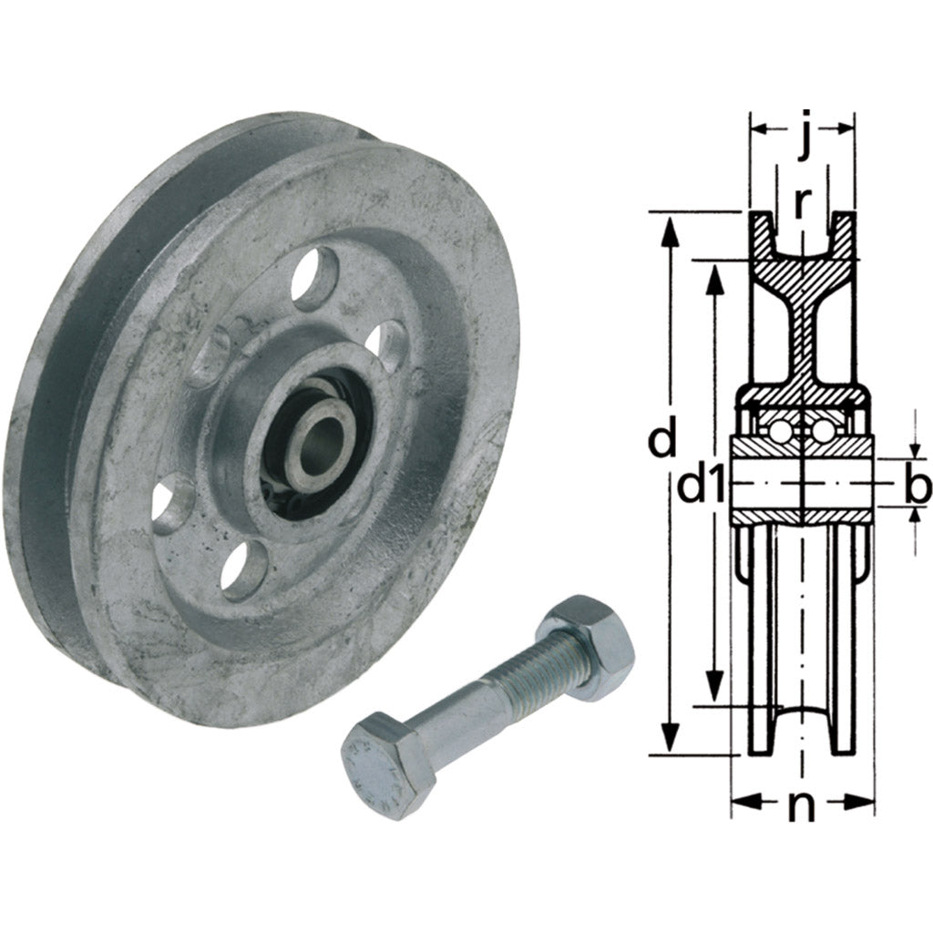 Sliding gate roller series no. 52 Z