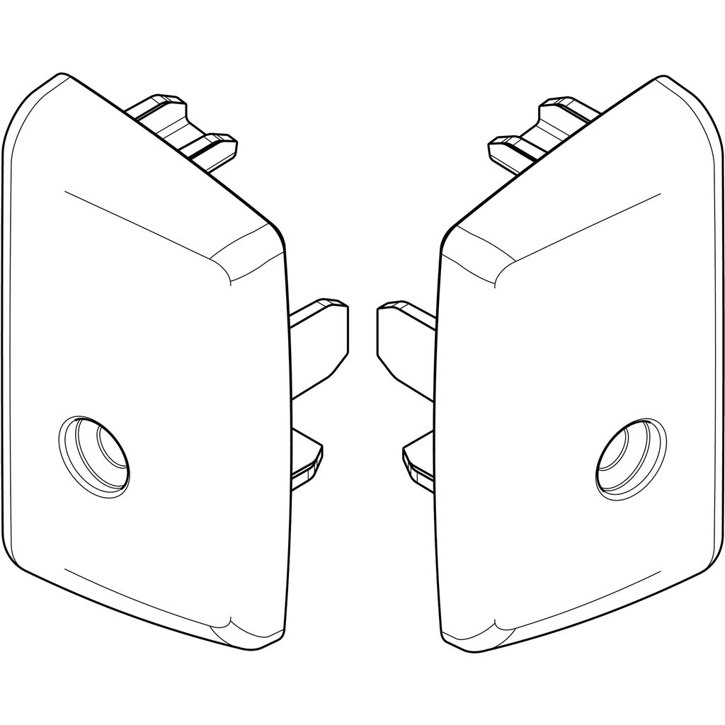 End caps for ProSafe PC lashing rail