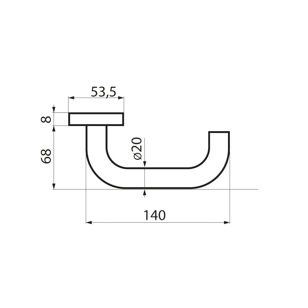 Door handle set model EST. ZG 41