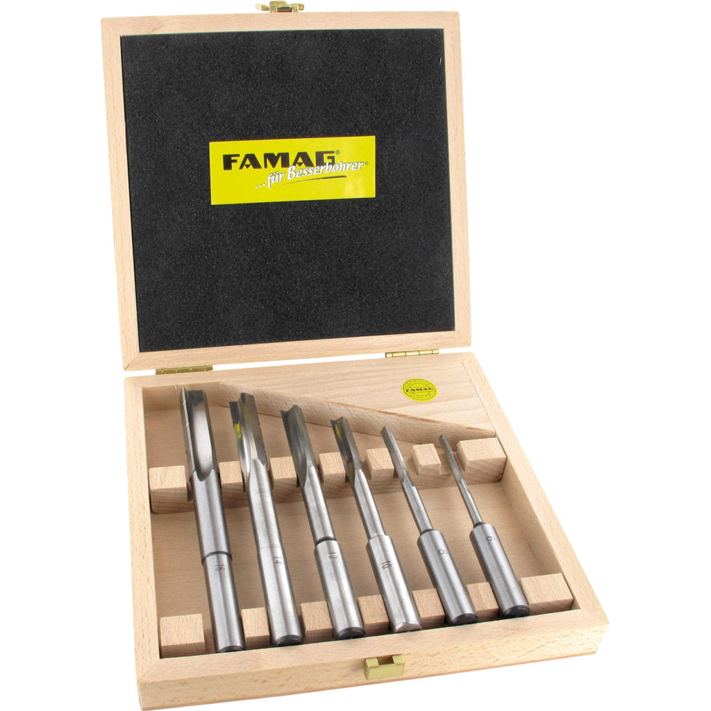 Set di 6 punte per fresatura a scanalatura destra