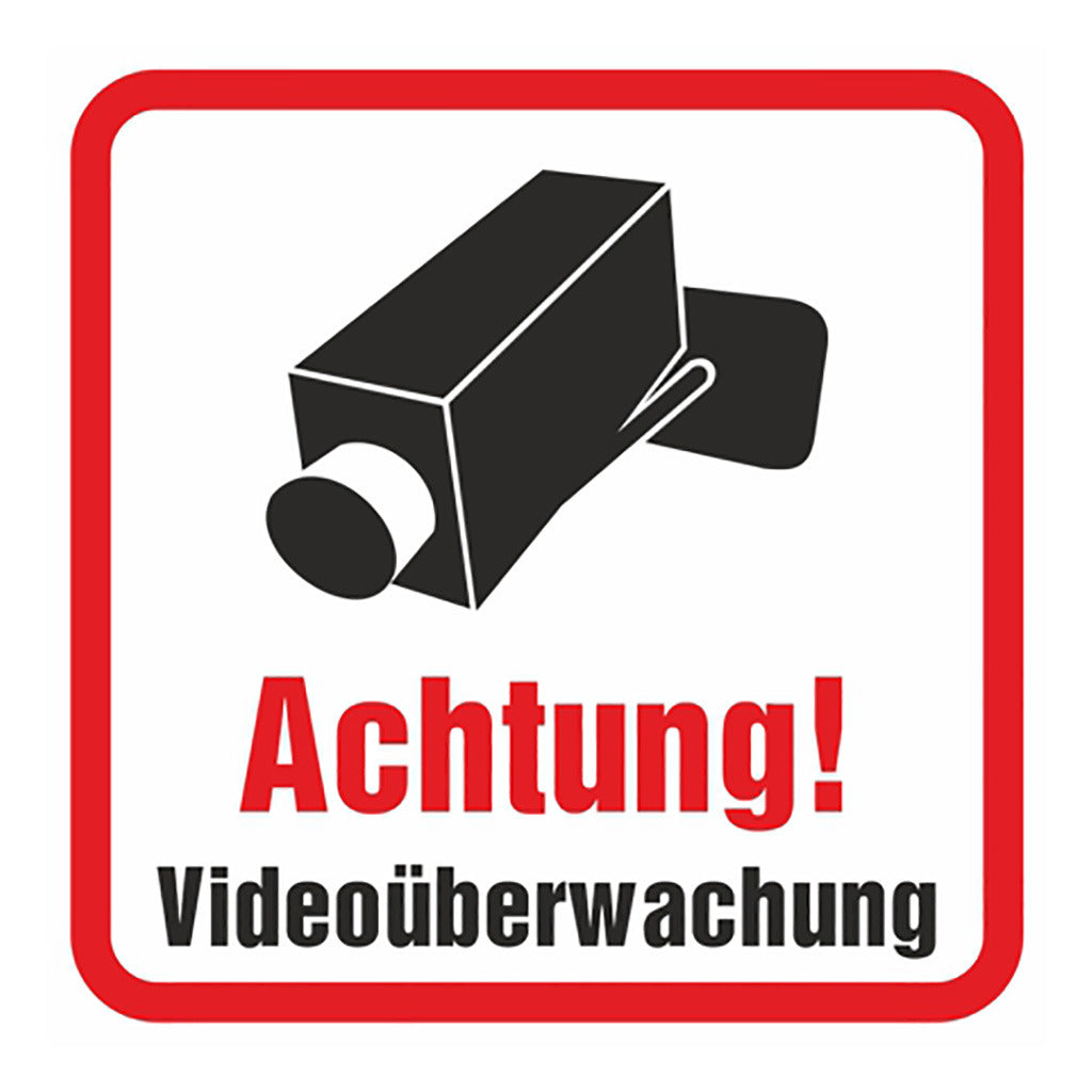 Aufkleber - Achtung! Videoüberwachung