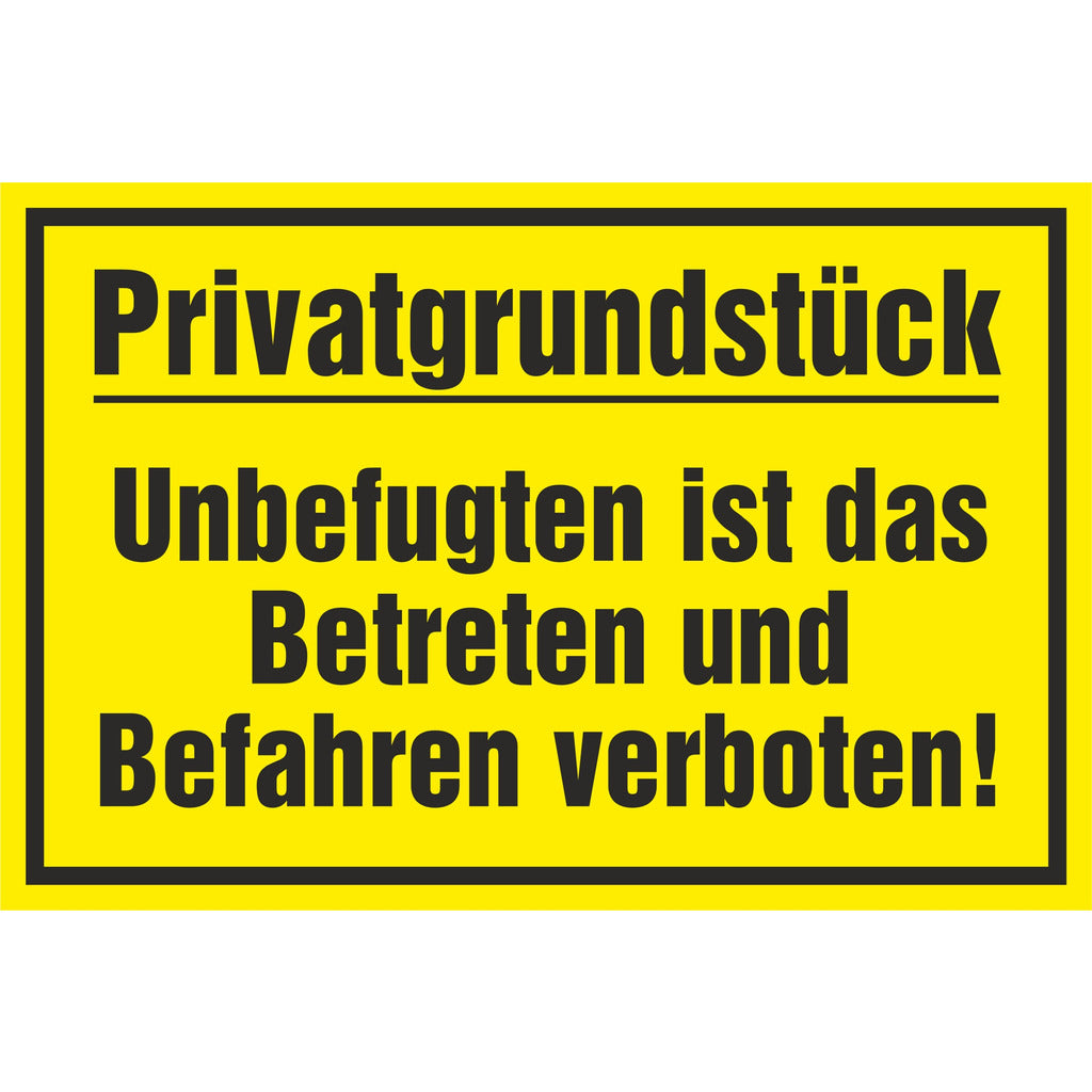Sign - Private property